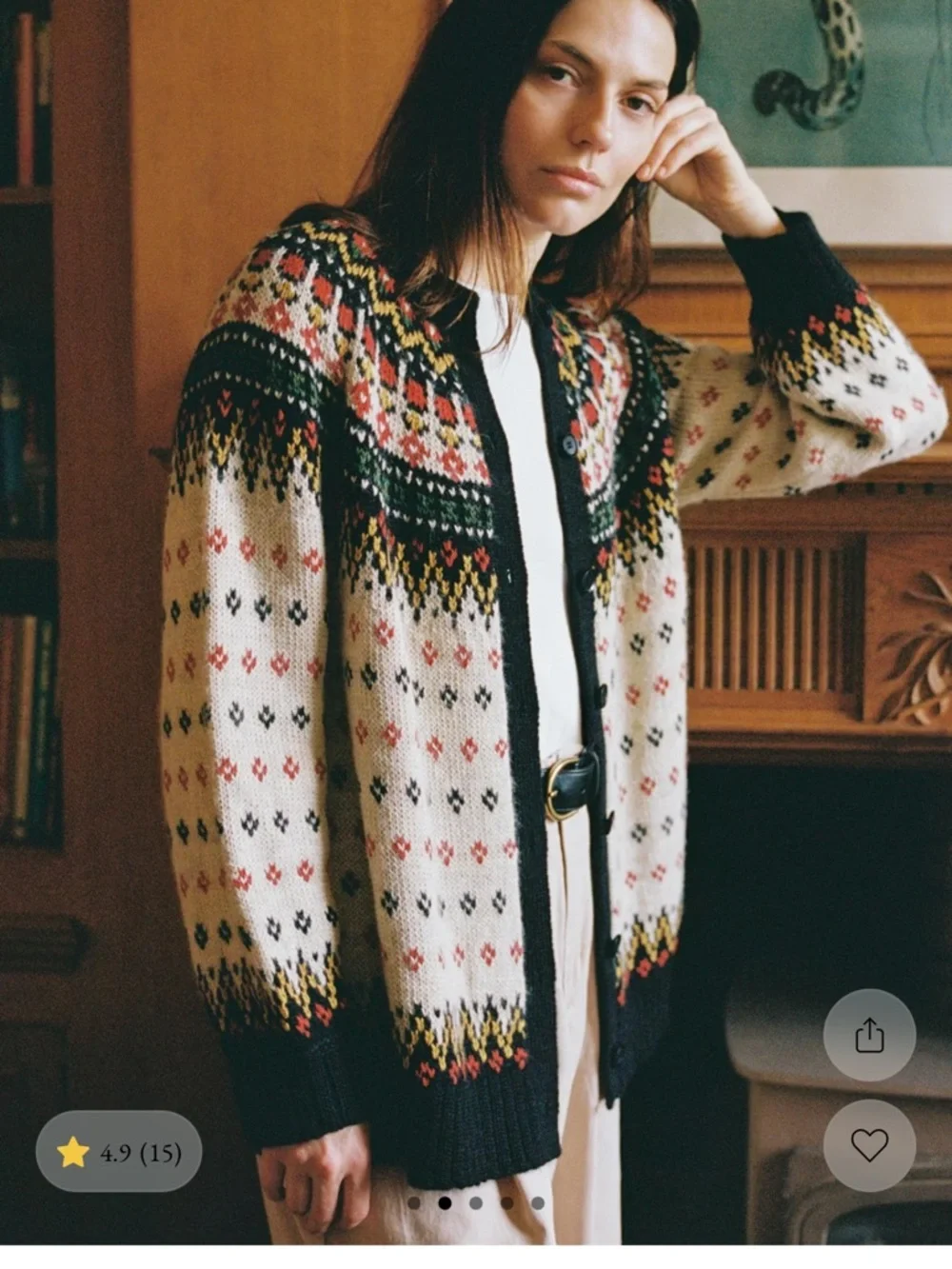 Christy Dawn Dora Cardigan in Norwegian Winter - Picture 2 of 8